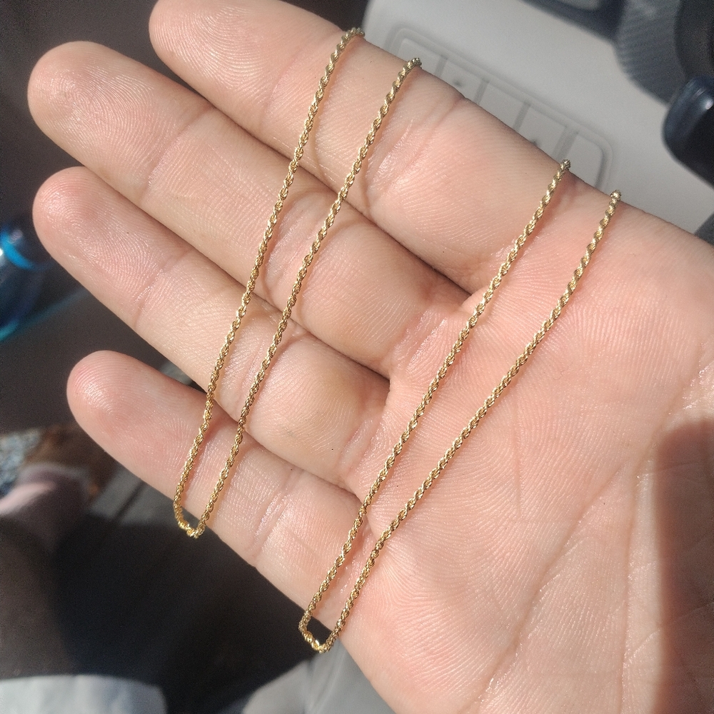 14kt Solid Gold Chains - image 3